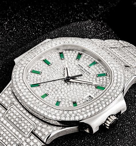 patek philippe 18ct white gold and diamond set watch|patek philippe geneve gold watch.